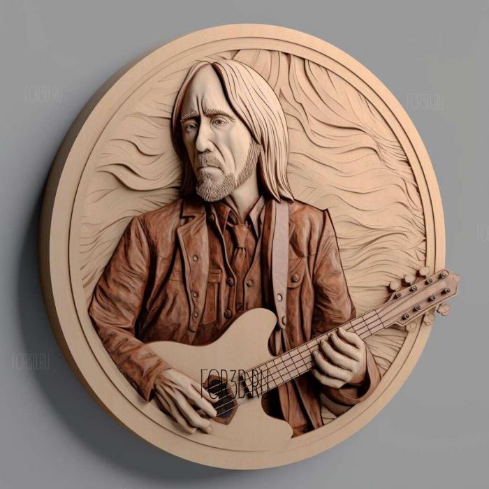 Tom Petty 2 stl model for CNC